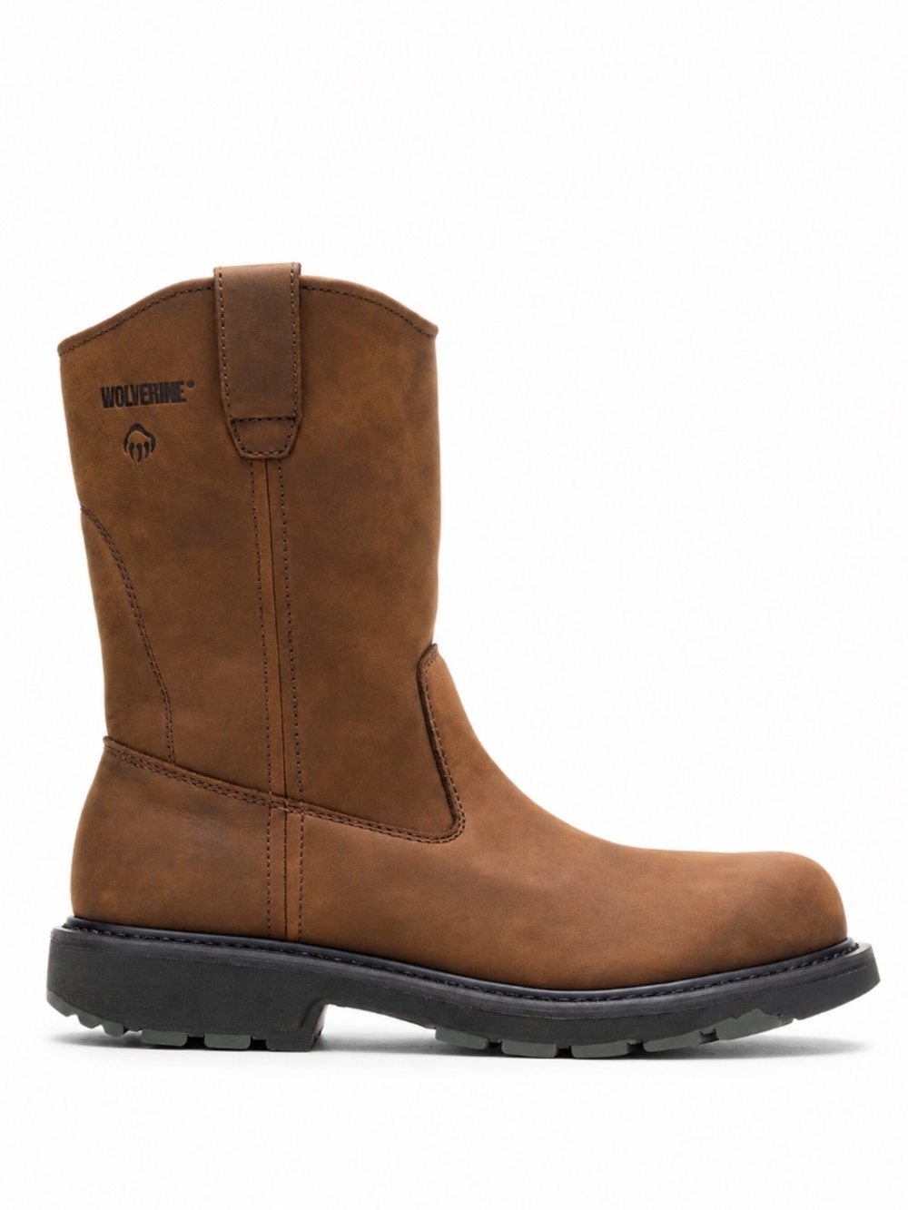 Wolverine DD Work Wellington Boots Mens 12 EW Wide Brown Leather Soft Toe NWOB
